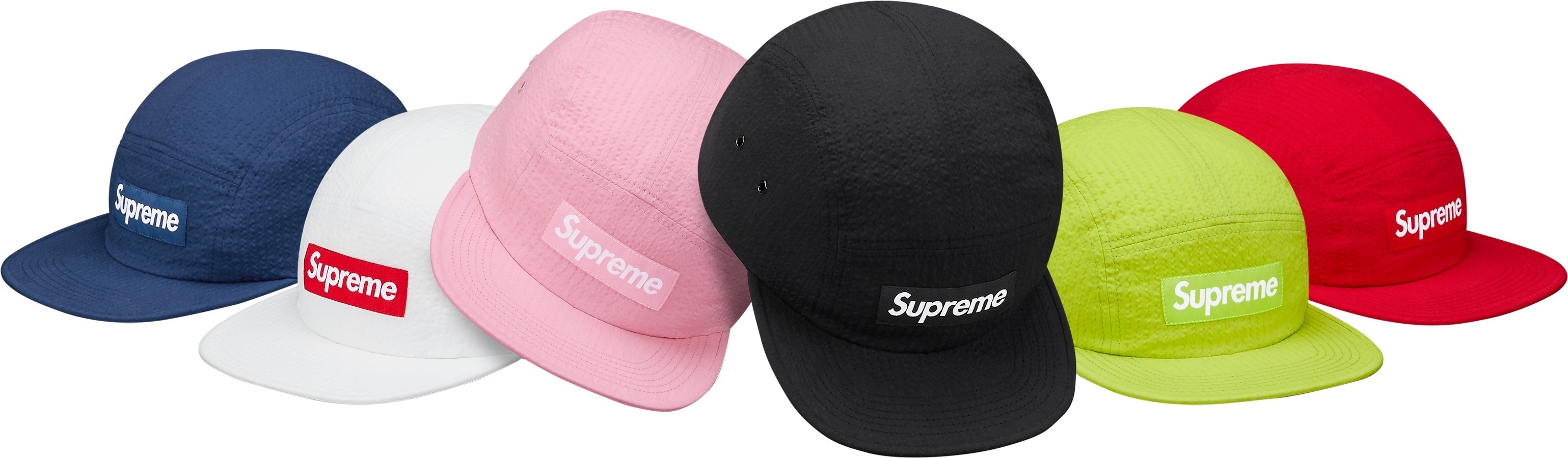 Tonal Seersucker Camp Cap